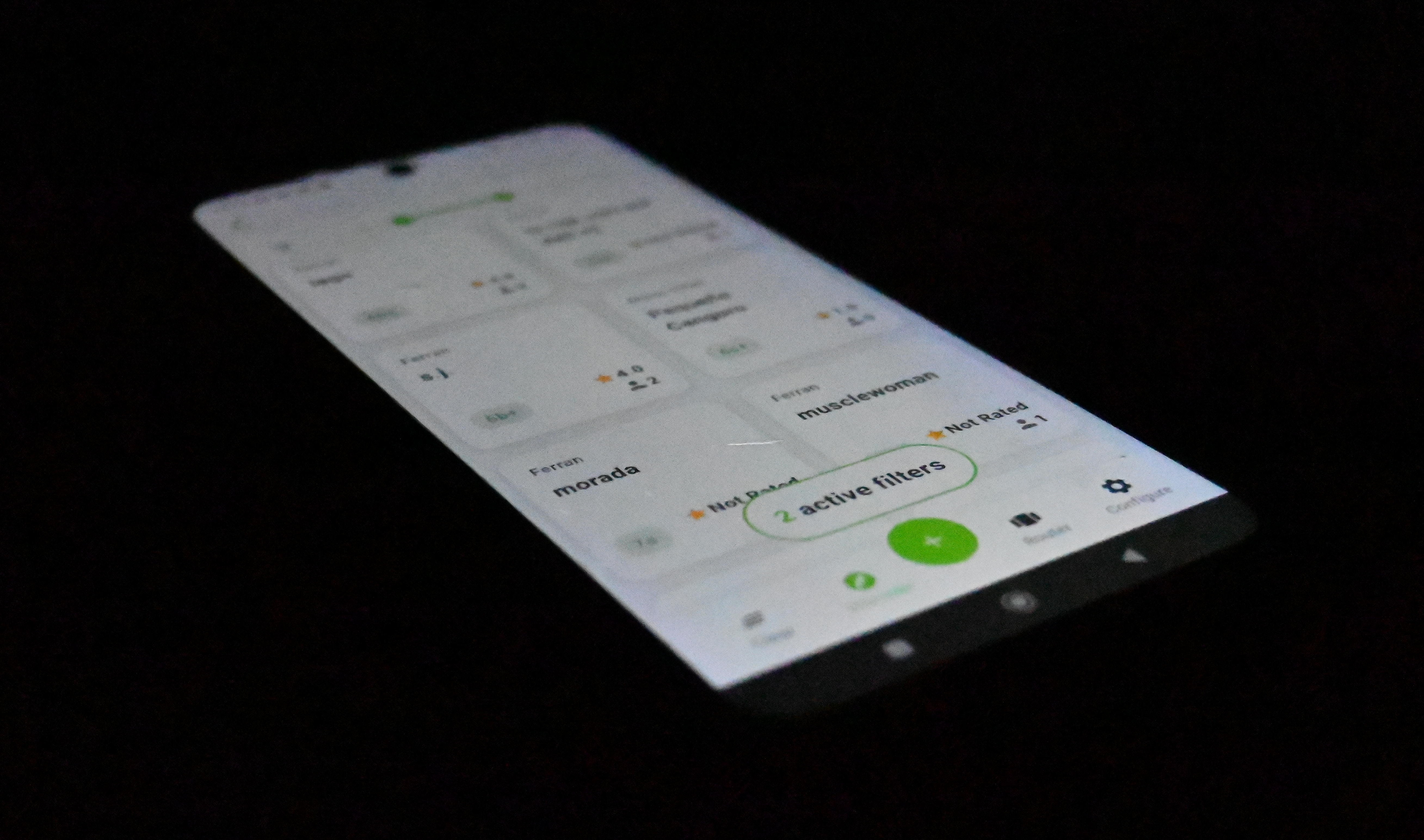 Vima Climbing app running on a mobile phone